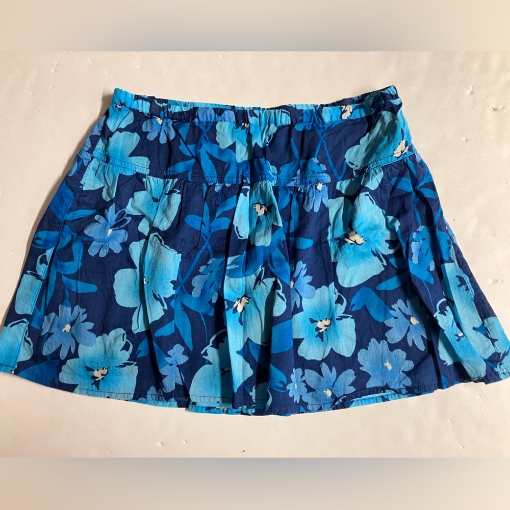 Women’s Floral Print Mini Skirt, Small, Shades of Blue, by Aeropostale